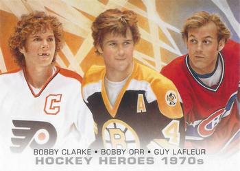 2012-13 Upper Deck - Hockey Heroes: 1970s #HH39 Bobby Clarke / Bobby Orr / Guy Lafleur Front
