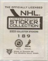 2003-04 Sports Vault NHL Stickers #189 Derek Morris Back