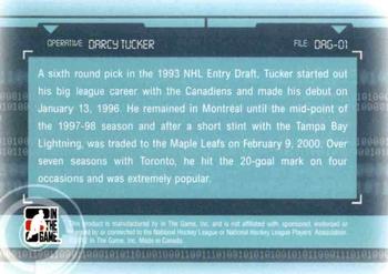 2012-13 In The Game Forever Rivals - Double Agents #DAG-01 Darcy Tucker Back