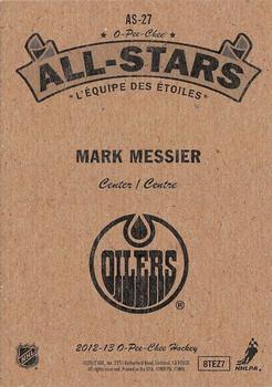 2012-13 O-Pee-Chee - All-Stars #AS-27 Mark Messier Back