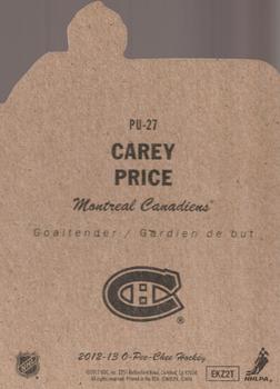 2012-13 O-Pee-Chee - Pop-Ups #PU-27 Carey Price Back