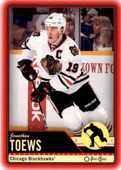 2012-13 O-Pee-Chee - Wrapper Redemption Red #123 Jonathan Toews Front