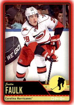 2012-13 O-Pee-Chee - Wrapper Redemption Red #474 Justin Faulk Front