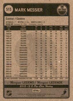 2012-13 O-Pee-Chee - Wrapper Redemption Red #515 Mark Messier Back