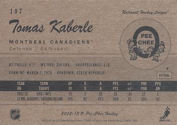 2012-13 O-Pee-Chee - Retro #107 Tomas Kaberle Back