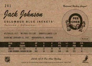 2012-13 O-Pee-Chee - Retro #241 Jack Johnson Back