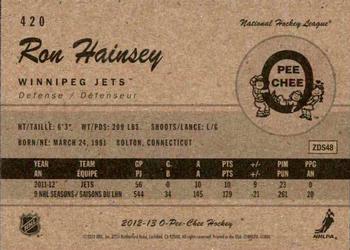 2012-13 O-Pee-Chee - Retro #420 Ron Hainsey Back