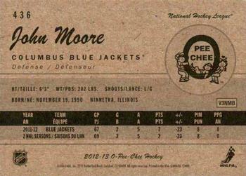 2012-13 O-Pee-Chee - Retro #436 John Moore Back