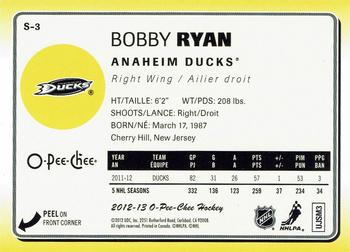 2012-13 O-Pee-Chee - Stickers #S-3 Bobby Ryan Back
