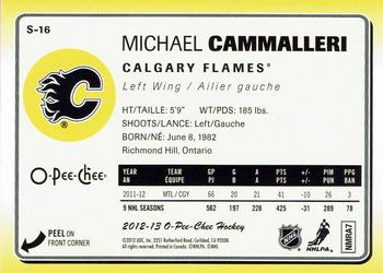 2012-13 O-Pee-Chee - Stickers #S-16 Michael Cammalleri Back
