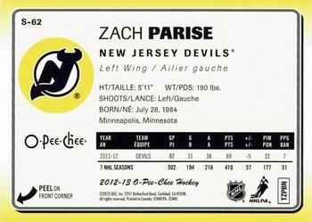 2012-13 O-Pee-Chee - Stickers #S-62 Zach Parise Back