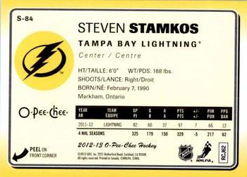 2012-13 O-Pee-Chee - Stickers #S-84 Steven Stamkos Back