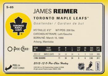 2012-13 O-Pee-Chee - Stickers #S-85 James Reimer Back