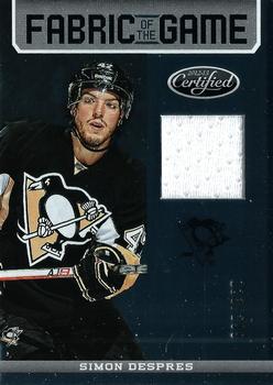 2012-13 Panini Certified - Fabric of the Game #FOG-SD Simon Despres Front