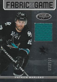 2012-13 Panini Certified - Fabric of the Game #FOG-MAR Patrick Marleau Front