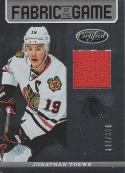 2012-13 Panini Certified - Fabric of the Game #FOG-JTO Jonathan Toews Front