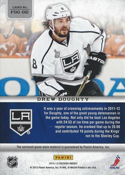 2012-13 Panini Certified - Fabric of the Game #FOG-DD Drew Doughty Back