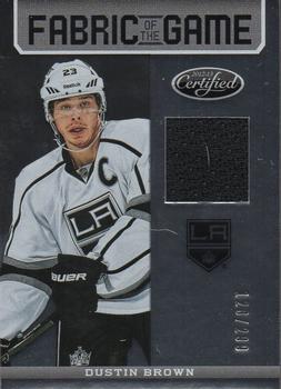 2012-13 Panini Certified - Fabric of the Game #FOG-BRO Dustin Brown Front