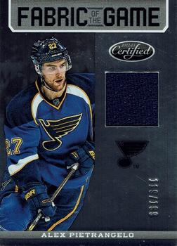 2012-13 Panini Certified - Fabric of the Game #FOG-AP Alex Pietrangelo Front