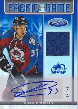 2012-13 Panini Certified - Fabric of the Game Mirror Blue Jersey Autographs #FOG-RO Ryan O'Reilly Front