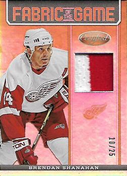 2012-13 Panini Certified - Fabric of the Game Mirror Gold Prime #FOG-BSH Brendan Shanahan Front