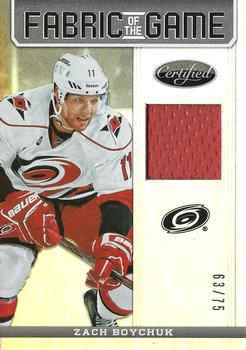 2012-13 Panini Certified - Fabric of the Game Mirror #FOG-ZB Zach Boychuk Front