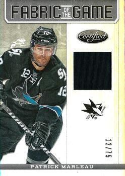 2012-13 Panini Certified - Fabric of the Game Mirror #FOG-MAR Patrick Marleau Front