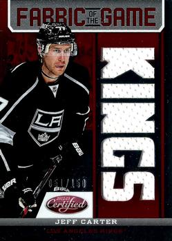 2012-13 Panini Certified - Fabric of the Game Mirror Red Jersey Team Die Cut #FOG-JC Jeff Carter Front