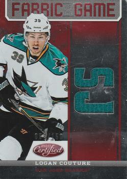 2012-13 Panini Certified - Fabric of the Game Mirror Red Jersey Team Die Cut #FOG-LC Logan Couture Front