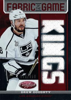 2012-13 Panini Certified - Fabric of the Game Mirror Red Jersey Team Die Cut #FOG-DD Drew Doughty Front