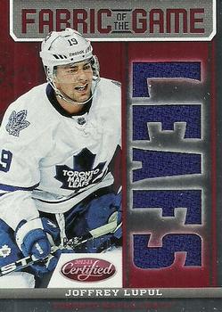 2012-13 Panini Certified - Fabric of the Game Mirror Red Jersey Team Die Cut #FOG-JL Joffrey Lupul Front
