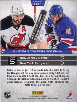 2012-13 Panini Certified - Path to the Cup Conference Finals #PCCF10 Ilya Kovalchuk / Marian Gaborik Back