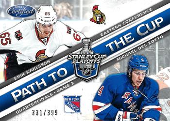 2012-13 Panini Certified - Path to the Cup Quarter Finals #PCQF23 Erik Karlsson / Michael Del Zotto Front