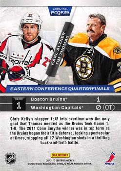 2012-13 Panini Certified - Path to the Cup Quarter Finals #PCQF29 Karl Alzner / Tim Thomas Back