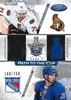 2012-13 Panini Certified - Path to the Cup Quarter Finals Dual Jerseys #PCQF28 Chris Kreider / Nick Foligno Front