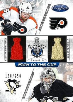 2012-13 Panini Certified - Path to the Cup Quarter Finals Dual Jerseys #PCQF47 Marc-Andre Fleury / Scott Hartnell Front