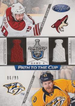 2012-13 Panini Certified - Path to the Cup Semifinals Dual Jerseys #PCSF8 Patric Hornqvist / Shane Doan Front
