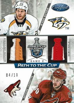 2012-13 Panini Certified - Path to the Cup Semifinals Dual Jerseys Prime #PCSF6 Antoine Vermette / Ryan Suter Front