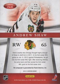 Andrew Shaw Signed Chicago Blackhawks 2012-13 Upper Deck