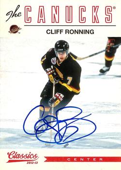 2012-13 Panini Classics Signatures - Autographs #36 Cliff Ronning Front