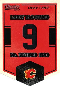 2012-13 Panini Classics Signatures - Banner Numbers #EN1 Lanny McDonald Front