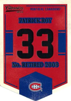 2012-13 Panini Classics Signatures - Banner Numbers #EN5 Patrick Roy Front