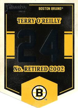 2012-13 Panini Classics Signatures - Banner Numbers #EN15 Terry O'Reilly Front