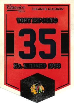 2012-13 Panini Classics Signatures - Banner Numbers #EN22 Tony Esposito Front