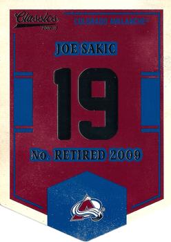 2012-13 Panini Classics Signatures - Banner Numbers #EN27 Joe Sakic Front