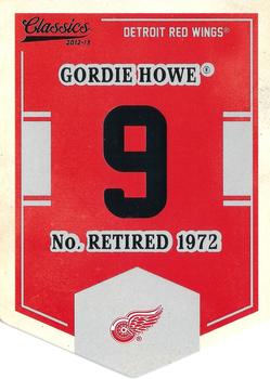 2012-13 Panini Classics Signatures - Banner Numbers #EN30 Gordie Howe Front