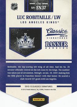 2012-13 Panini Classics Signatures - Banner Numbers #EN37 Luc Robitaille Back