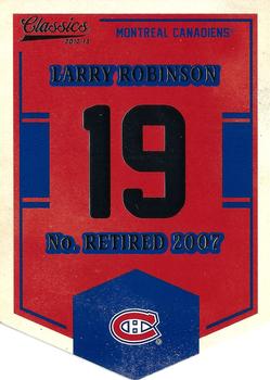 2012-13 Panini Classics Signatures - Banner Numbers #EN44 Larry Robinson Front