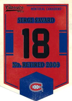 2012-13 Panini Classics Signatures - Banner Numbers #EN45 Serge Savard Front