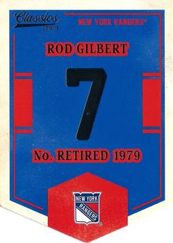 2012-13 Panini Classics Signatures - Banner Numbers #EN53 Rod Gilbert Front